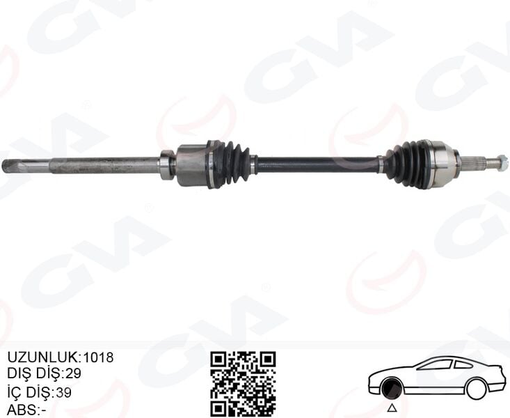 GVA 4419015 KOMPLE AKS SAĞ RENAULT TRAFİC III 1.6 DCİ 14- 1018mm - Görsel 1