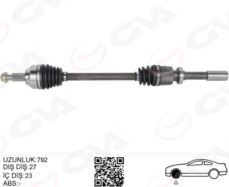 GVA 4419044 KOMPLE AKS SAG ON RENAULT LAGUNA II BG0/1 1.6i 16v M-T JH3 01-07 - Görsel 1