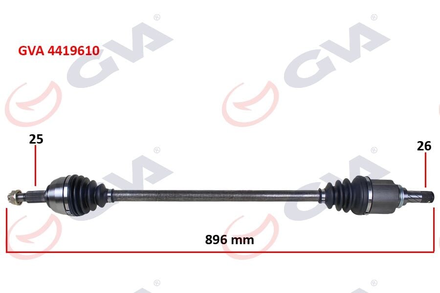 GVA 4419610 KOMPLE AKS SAĞ DACIA DOKKER 12>21 LODGY 12>21 1.5dCi 1.6 896mm - Görsel 1