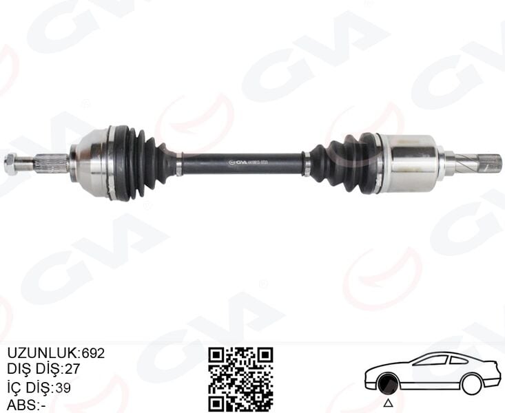 GVA 4419613 ÖN AKS SOL RENAULT TRAFIC II 01>14 2.0dCi OPEL VİVARO 01>14 2.0CDTI - Görsel 1