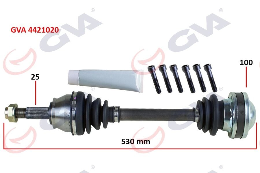 GVA 4421020 KOMPLE AKS SAĞ PALIO-ALBEA 1.3 MTJ 03-07 530mm - Görsel 1