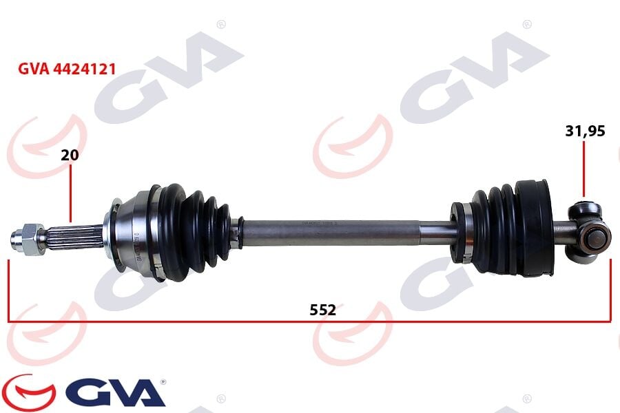 GVA 4424121 KOMPLE AKS SOL UNO 70 1.4i 94-00 552mm - Görsel 1