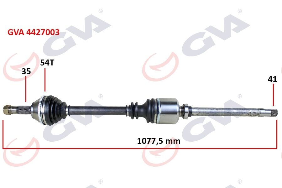 GVA 4427003 KOMPLE AKS SAĞ DUCATO-BOXER-JUMPER 2.5 D 94-02 18Q ABS Lİ 54DİŞ 1085mm - Görsel 1