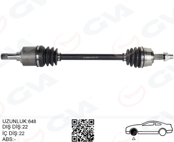 GVA 4428123 KOMPLE AKS SOL ON FIAT GRANDE PUNTO 199 1.2 MPI M-T 05-12 - Görsel 1