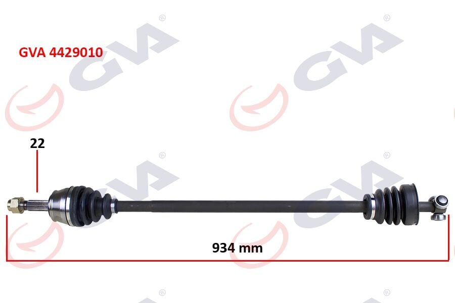 GVA 4429010 KOMPLE AKS SAĞ DOBLO 1.9D 01> 934mm - Görsel 1