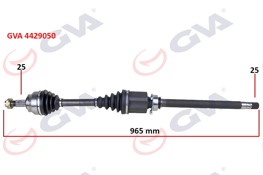 GVA 4429050 KOMPLE AKS SAĞ MİLLİ DOBLO 1.6 MJT AT/MT 10- 965.5mm - Görsel 1