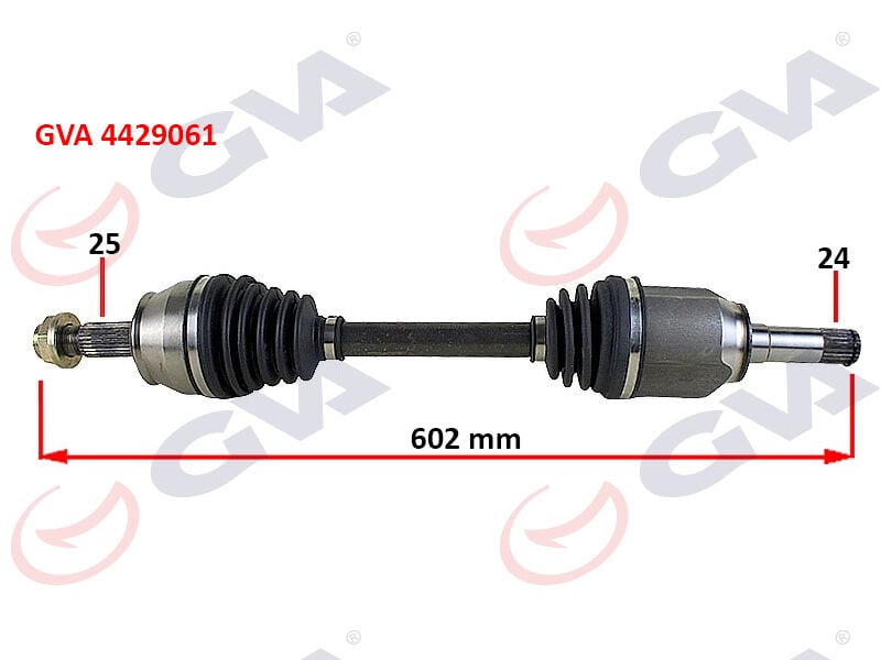 GVA 4429061 KOMPLE AKS SOL MİLLİ AKS LALE Lİ DOBLO 1.3 MJT 10> 602mm - Görsel 1
