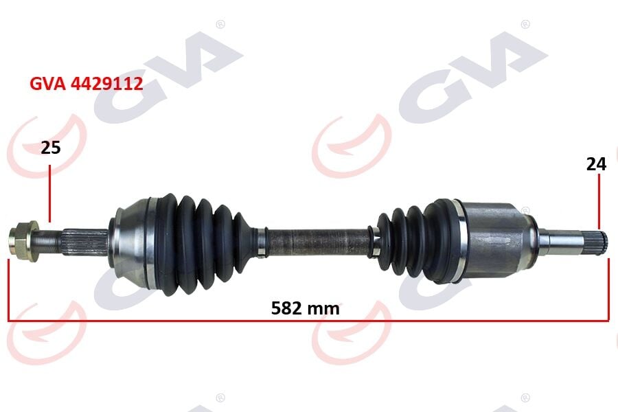 GVA 4429112 KOMPLE AKS SOL FIORINO 1.3 MTJ 07-13 582mm AKS LALE Lİ - Görsel 1