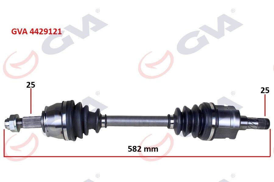 GVA 4429166 KOMPLE AKS SOL LINEA 1.6 MJT 07- FIORINO 1.3 MJT A/T 08-13 İÇ AKS KAFALI - Görsel 1