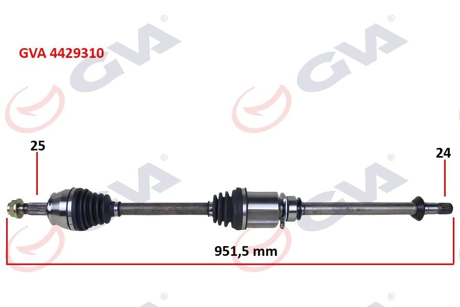 GVA 4429310 KOMPLE AKS ÖN SAĞ EGEA 1.3 MJT MT 15- İÇ AKS KAFALI - Görsel 1