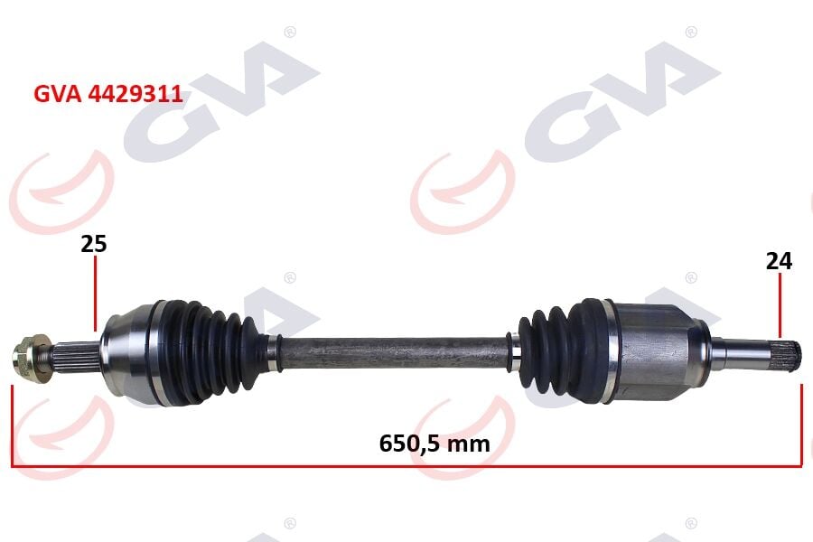GVA 4429311 KOMPLE AKS ÖN SOL EGEA 1.3 MJT MT 15- İÇ AKS KAFALI - Görsel 1