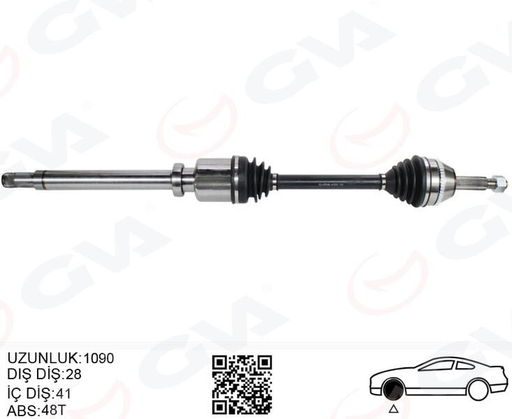 GVA 4432000 ÖN AKS KOMPLE SAĞ FORD TRANSIT V347 2.2TDCI 115PS -140PS 07>11 - Görsel 1