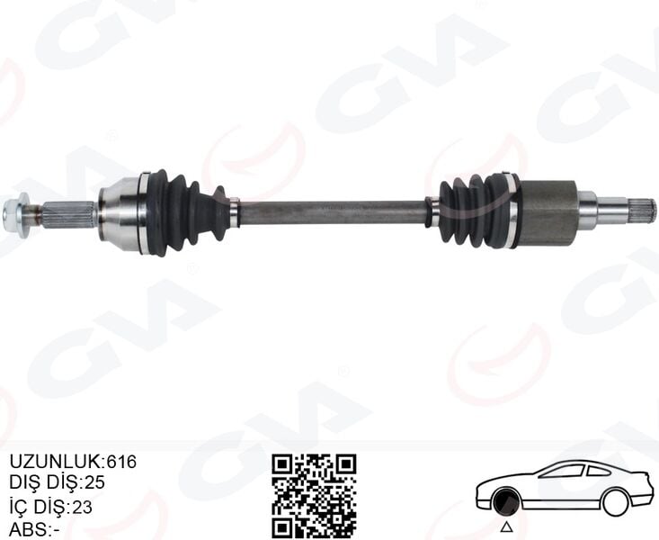 GVA 4433101 ON AKS KOMPLE SOL FORD TRANSİT COURIER 1.5 -1.6 TDCİ 14> - Görsel 1