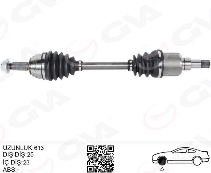 GVA 4433105 ÖN AKS KOMPLE SOL FORD YENI COURIER 17>1.5-1.6 TDCI -1.0 ECOBOOST - Görsel 1