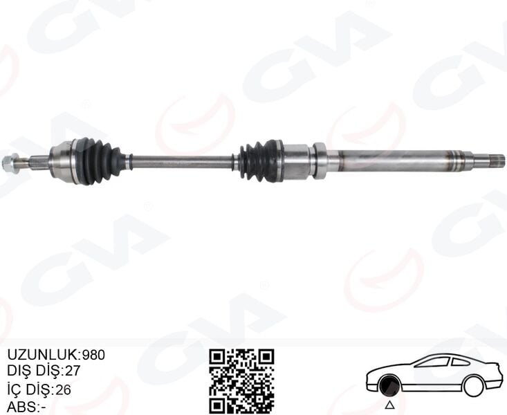 GVA 4433154 KOMPLE ÖN AKS SAĞ CONNECT 14> 1.6 TDCI - Görsel 1