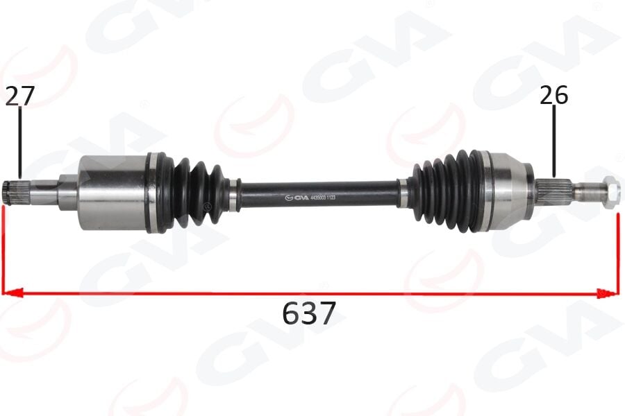 GVA 4435003 ON AKS KOMPLE SOL FOCUS III 11 >17 C MAX 10 >17 1.0 ECOBOOST 1.5 TDCI 1.6 TDCI - Görsel 1