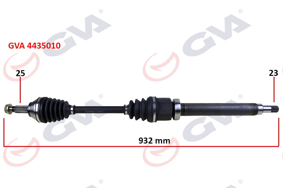 GVA 4435010 ÖN AKS KOMPLE SAĞ FORD FOCUS I 1.4 16V-1.6 16V-1.8 16V-1.8TDCI 98>04 934MM - Görsel 1