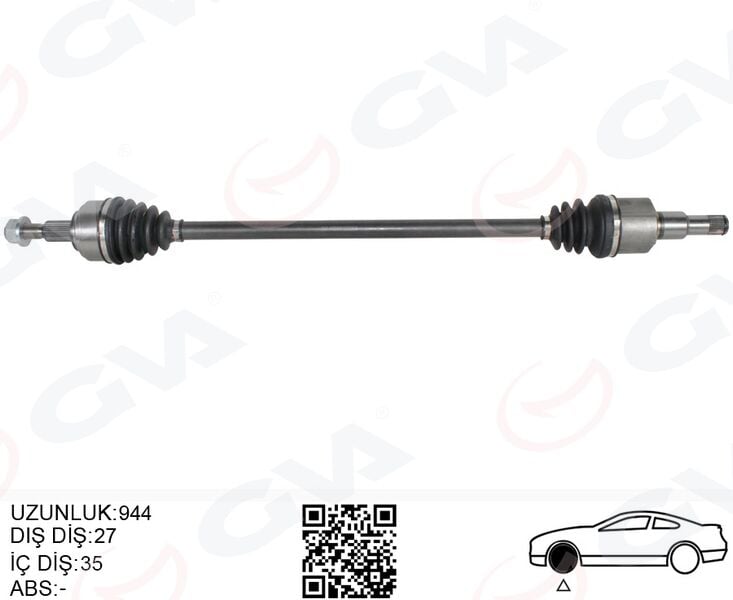 GVA 4435012 ÖN AKS KOMPLE SAĞ FORD YENI FOCUS IV 17> SANZ. OTOMATIGI 8 VITES 1.5L DURATORQ-TDCI - Görsel 1