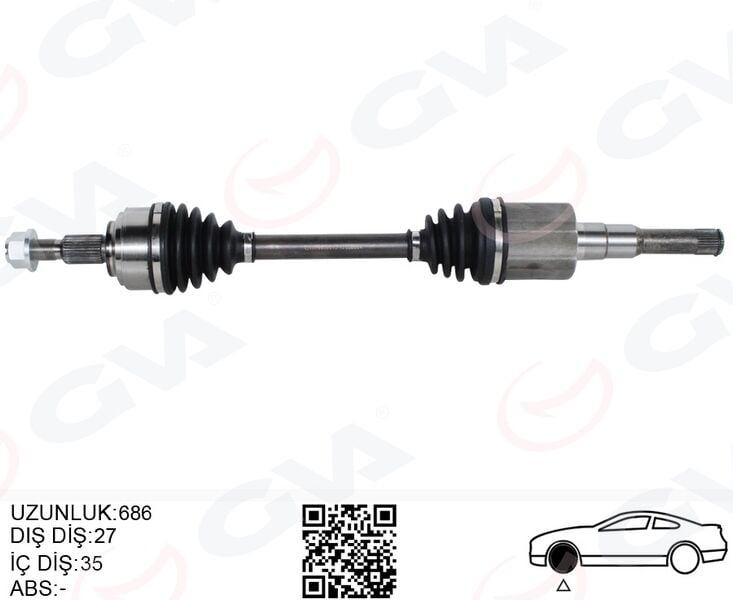 GVA 4435013 ÖN AKS KOMPLE SOL FORD YENI FOCUS IV 17> SANZ. OTOMATIGI 8 VITES 1.5L DURATORQ-TDCI - Görsel 1