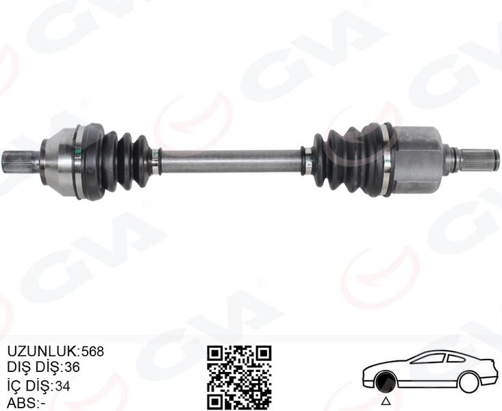 GVA 4435015 ÖN AKS KOMPLE SOL FOCUS II 04>09 1.6 TDCI CVT OTOM. DIZEL - Görsel 1