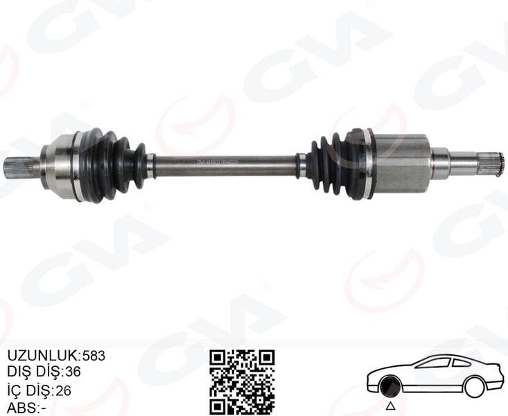 GVA 4435037 AKS KOMPLE ÖN SOL FORD FOCUS-C MAX 04> 1.6 ZETEC BENZİN OTOMATİK - Görsel 1