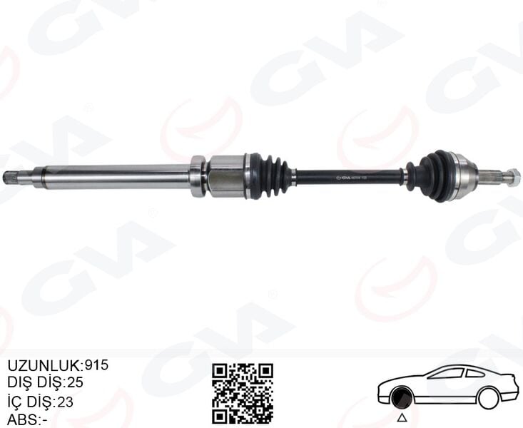 GVA 4437016 ÖN AKS KOMPLE SAĞ FORD FIESTA -FUSION 02>08 1.6TDCI - Görsel 1