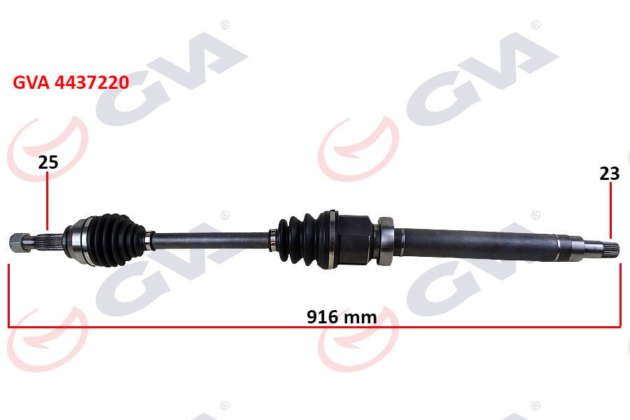 GVA 4437220 ÖN AKS KOMPLE SAĞ FIESTA V 1.4 TDCI 02>08 FUISON 1.4 TDCI FIESTA VII 08>12 1.25-1.4TDCI- 1..5 TDCI-1.6 TDCI 916mm - Görsel 1