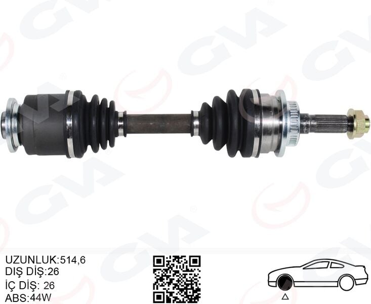 GVA 4438001 ON AKS KOMPLE SOL FORD RANGER 2.5TD 02>07 MAZDA BT50 02>0 6 ABS LI - Görsel 1