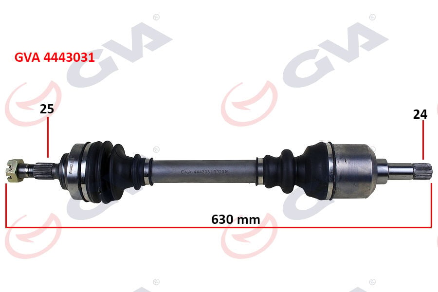 GVA 4443031 KOMPLE AKS SOL P307 00>08 PARTNER-BERLINGO 08> C4 04>11 1.4-1.6-2.0 HDI-VTI 25x24x630 - Görsel 1