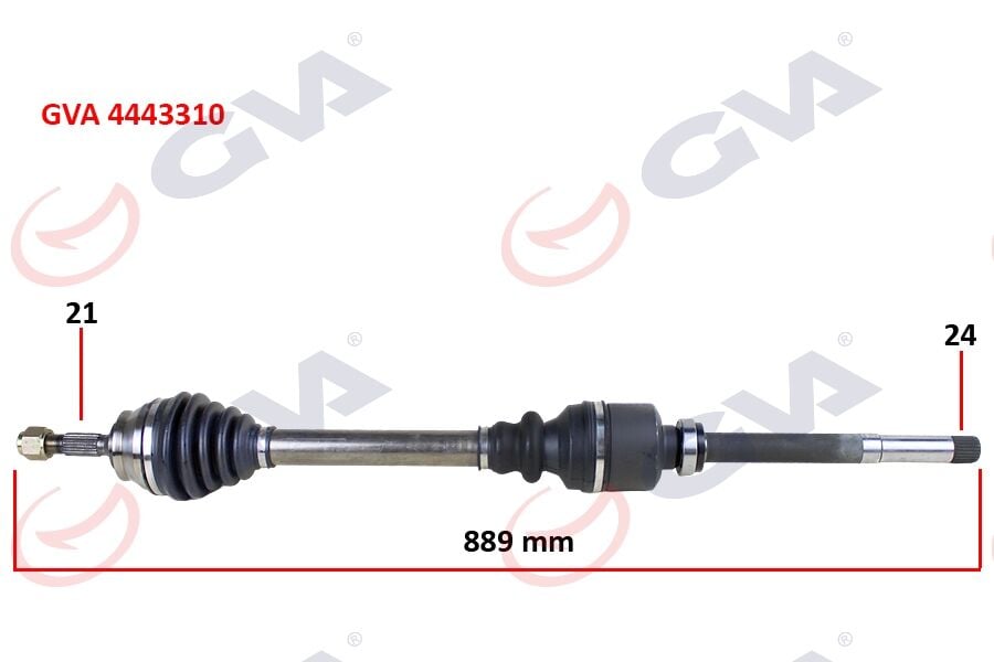 GVA 4443310 KOMPLE AKS SAĞ P301-ELYSEE 12- 1.6 HDI 889mm - Görsel 1