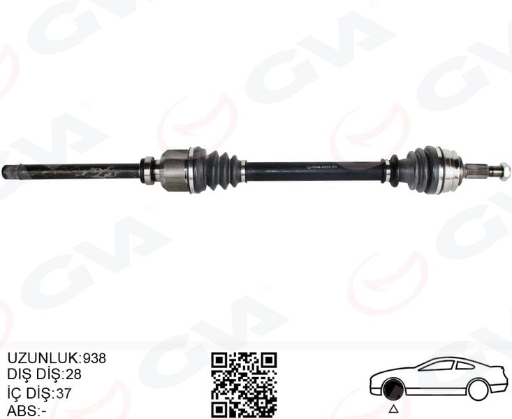GVA 4443316 KOMPLE AKS ÖN SAĞ PEUGEOT P508 18> P3008 18> P5008 16> CITROEN C4 18> C5 AIRCROSS 18> 1.2-1.5-1.6 Bl ueHDI-PureTECH-THP OPEL GRANDLAND 1.2-1.5-1.6 OTOMATİK 28x37x938 - Görsel 1
