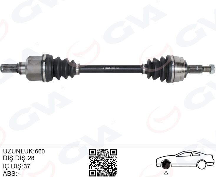 GVA 4443317 KOMPLE AKS ÖN SOL PEUGEOT P508 18> P3008 18> P5008 16> CITROEN C4 18> C5 AIRCROSS 18> 1.2-1.5-1.6 Bl ueHDI-PureTECH-THP OPEL GRANDLAND 1.2-1.5-1.6 OTOMATİK 28x37x660 - Görsel 1