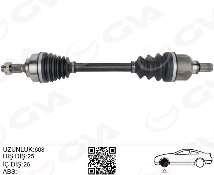 GVA 4443321 KOMPLE AKS SOL PEUGEOT P307 3A/C 1.6 A-T 00-07 - Görsel 1