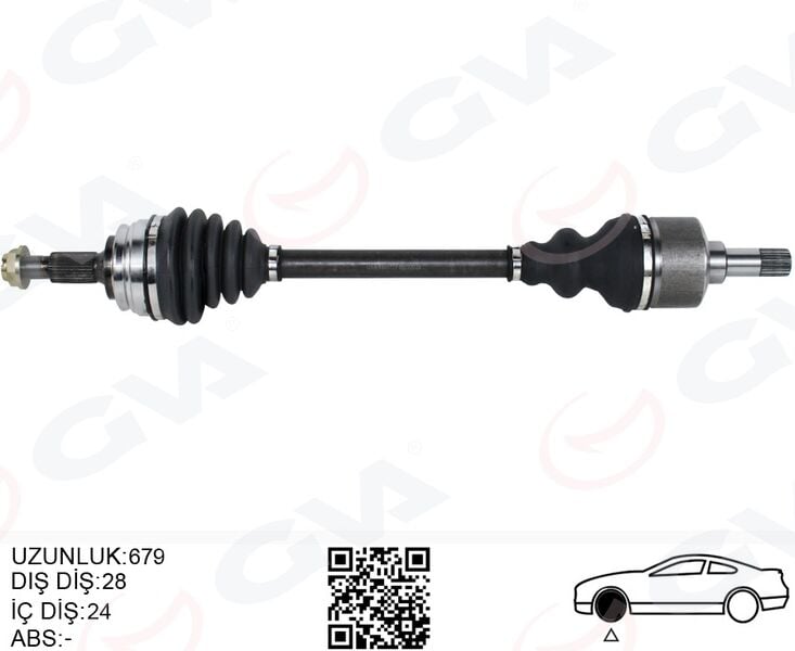 GVA 4445127 KOMPLE AKS SOL P308 14>21 1.2 VTI-1.6 BlueHDI RIFTER 1.5-1.6 HDI-BlueHDI ASTRA L 21>1.2 EB2 COMBO E 18> 1.2 EB2-1.5D PARTNER-BERLINGO 18> 1.5-1.6 BlueHDI MEKANİK VİTES 28x24x680 - Görsel 1
