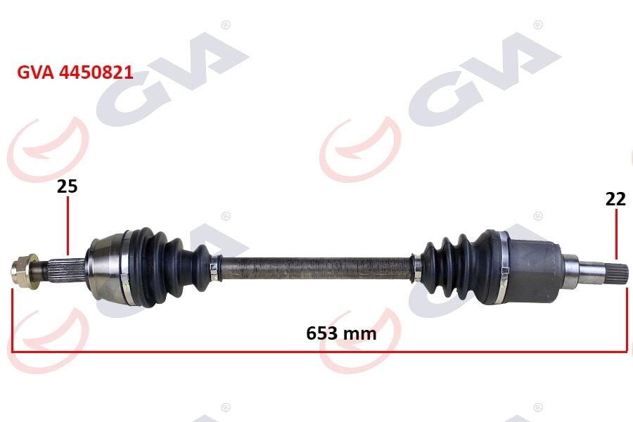GVA 4450821 KOMPLE AKS SOL BIPPER 1.4 HDI 07 > 653mm - Görsel 1