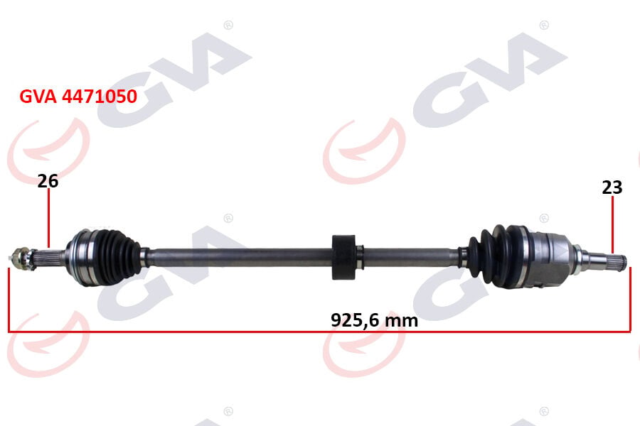 GVA 4471050 KOMPLE AKS SAĞ TOYOTA COROLLA 1.6L 4A-FE AE101 AE111 92-00 / 1.3L 2E EE100 EE111 94-00 ABS SİZ ARAÇLAR İÇİN 26X23 KOMPLE BOY 925.6MM - Görsel 1