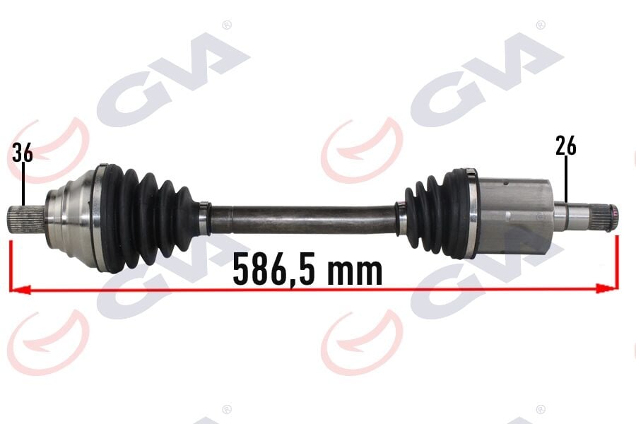 GVA 4475053 KOMPLE AKS SOL GOLF VI 1.6i AUTO. 08-13 587mm - Görsel 1