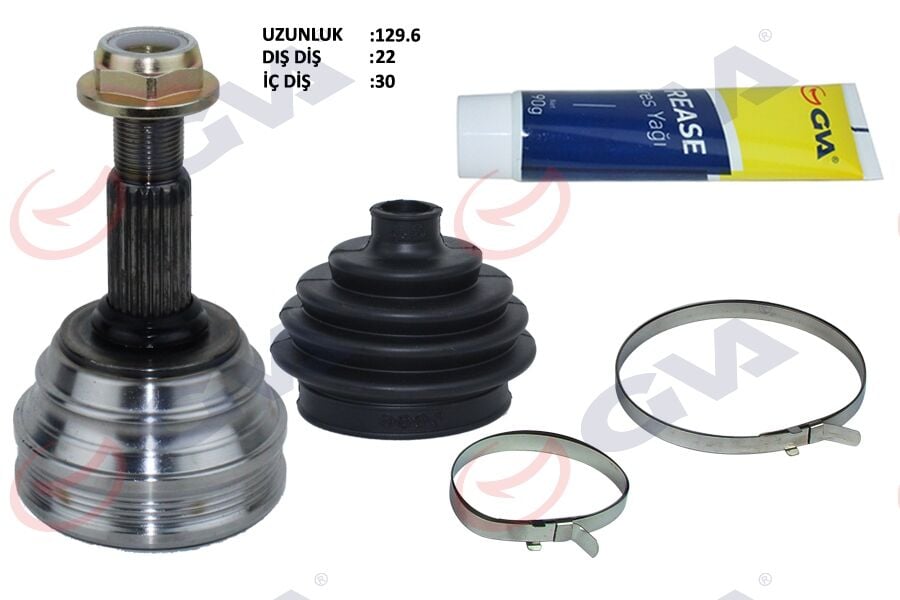 GVA 4475080K AKS KAFASI DIŞ ÖN POLO 1.6 94-99 AEE 75HP 22x30x53 129.5mm - Görsel 1