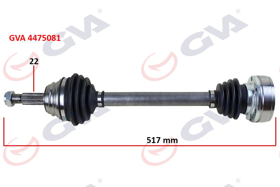 GVA 4475081 KOMPLE AKS SOL POLO 1.6 94-99 517mm - Görsel 1