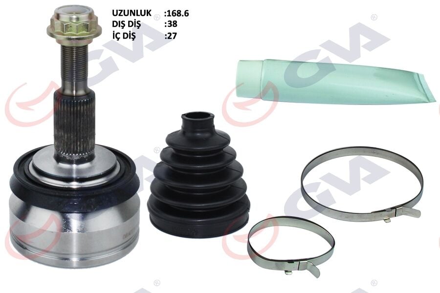 GVA 4475220K AKS KAFASI DIŞ ÖN TRANSPORTER T5 1.9 TDI 04-10 AXB 38x27x63 168.5mm - Görsel 1