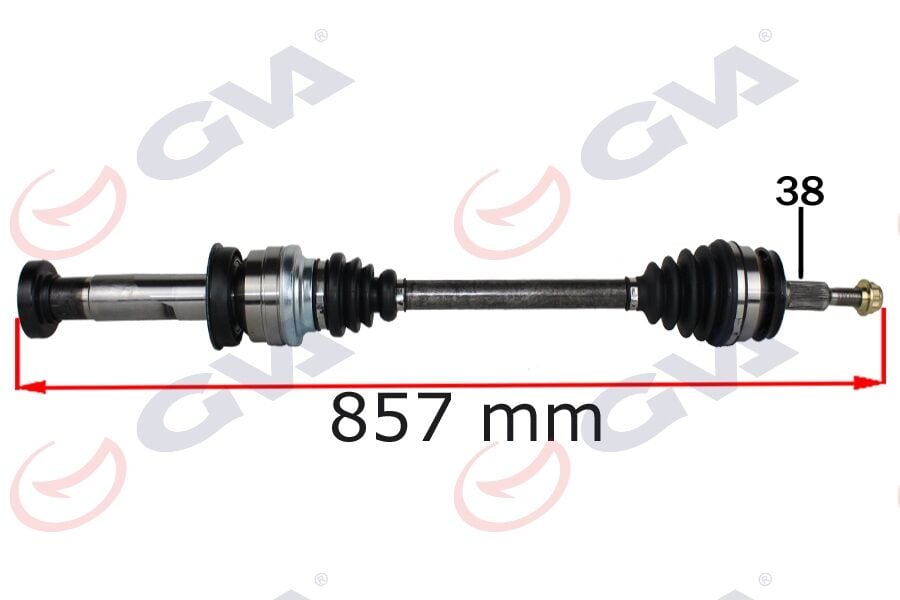 GVA 4475260 KOMPLE AKS SAĞ DÜZ VİTES TRANSPORTER T6 2.0 TDI 860mm CAAB-CAAC-CAAE - Görsel 1