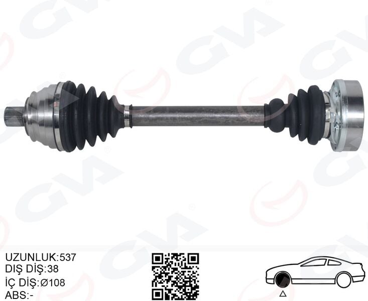 GVA 4475264 KOMPLE AKS ÖN SAĞ/SOL T4 1.9 TD-2.4 D-2.5 TDİ 91-03 ACV-AJA-AAB 1.9 TD-2.4 D-2.5 TDİ - Görsel 1