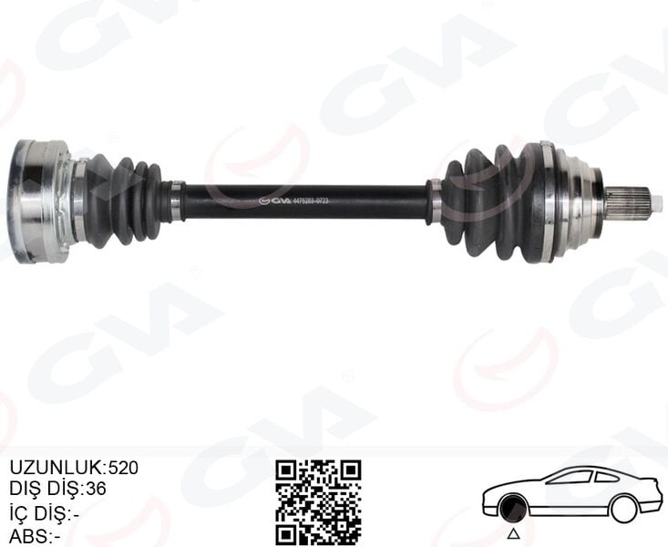 GVA 4475283 KOMPLE AKS ÖN SOL GOLF-LEON-JETTA-PASSAT 1.6 TDİ TDİ 04-14 KISA CAYB-CAYC 1.6 TDİ - Görsel 1