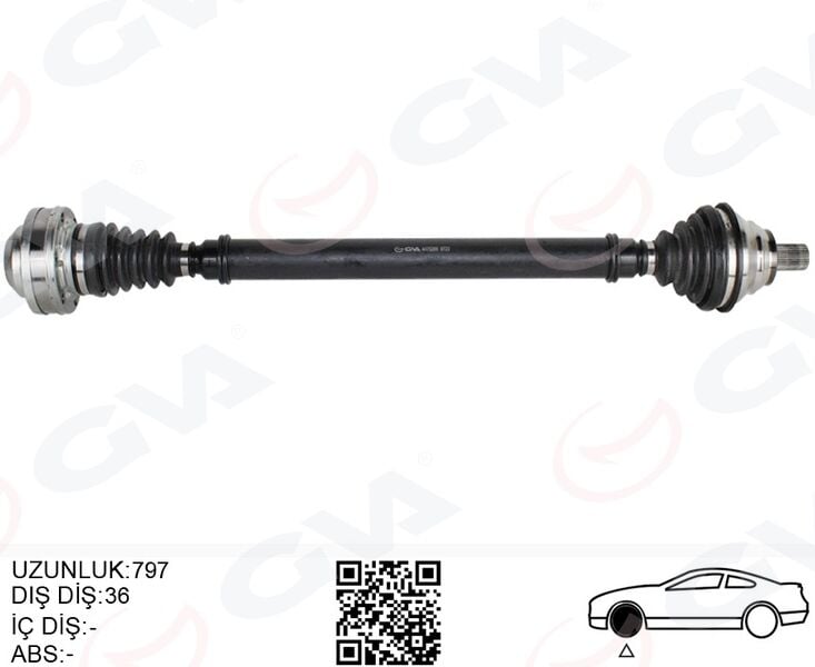 GVA 4475286 KOMPLE AKS ÖN SAĞ GOLF5-GOLF6-PASSAT-JETTA 2.0 TDİ 04-13 BKP-BKD-CFFB 2.0 TDİ - Görsel 1