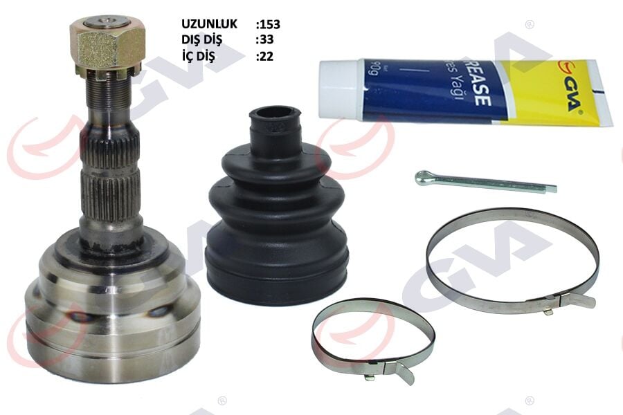 GVA 4490005K AKS KAFASI DIŞ ASTRA G-ZAFIRA A 1.4/1.6 16V 98-05 33x22x52 153.5mm - Görsel 1