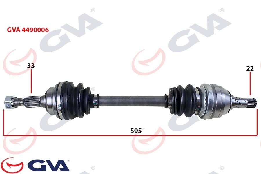 GVA 4490006 KOMPLE AKS SOL ASTRA G 1.4/1.6 16V 98-05 595mm - Görsel 1