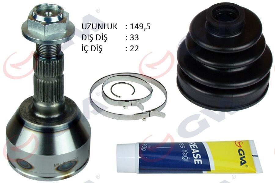 GVA 4490008K DIŞ AKS KAFASI OPEL ASTRA H 04-10 ZAFIRA B 05>15 1.2-1.4-1.6 16V - Görsel 1