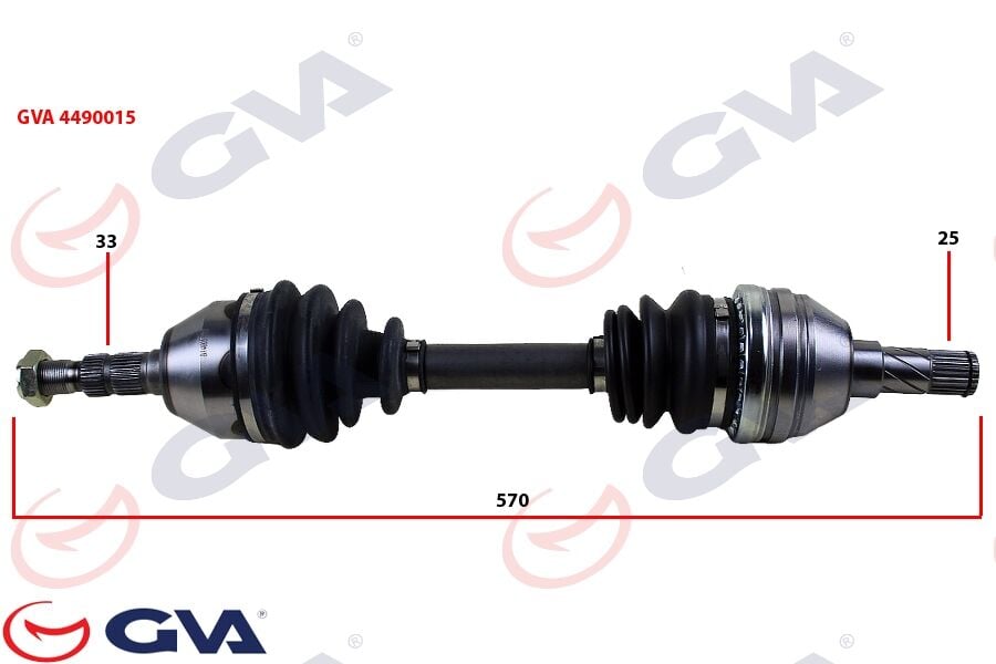 GVA 4490015 KOMPLE AKS SOL ASTRA H 1.3 CDTI 04 > 570mm - Görsel 1