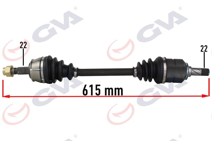 GVA 4490236 KOMPLE AKS SOL OPEL CORSA D 06>14 CORSA E 14>19 ADAM 12>19 1.0-1.2-1.4 22x22x615 - Görsel 1