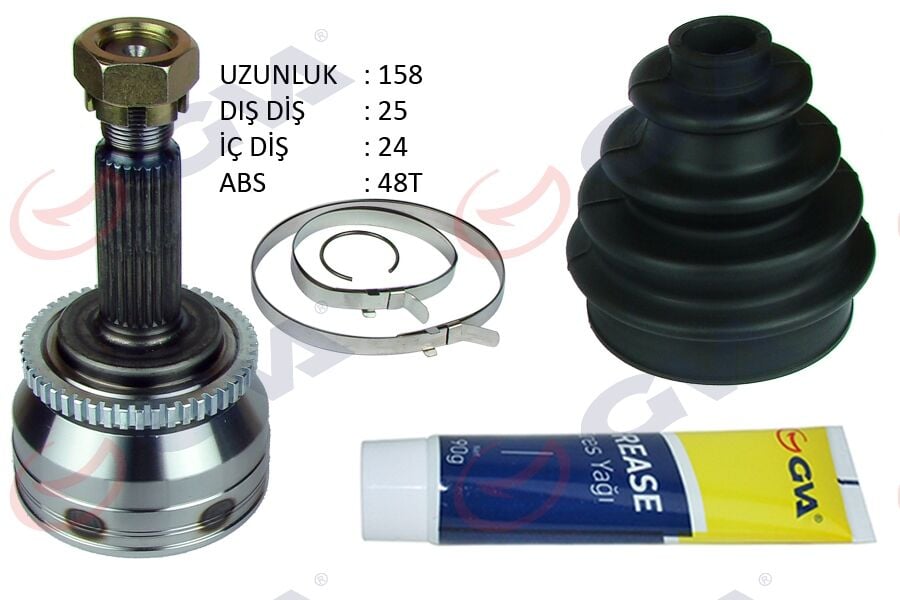 GVA 4491020K AKS KAFASI DIŞ HYUNDAI İ20 1.4L D4FC CRDİ 08-15 ABS li 25x24x52.4 - ABS 48 diş - Görsel 1
